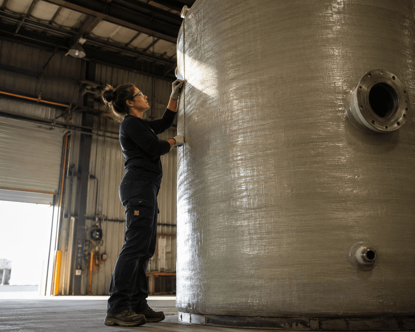 Skilled tradespeople at work in a Canadian manufacturing facility